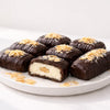 recette bounty oriental sans cuisson-Perle Dorée-assiette d'une recette de gâteau bounty coco oriental sans cuisson fait maison-Perle Dorée