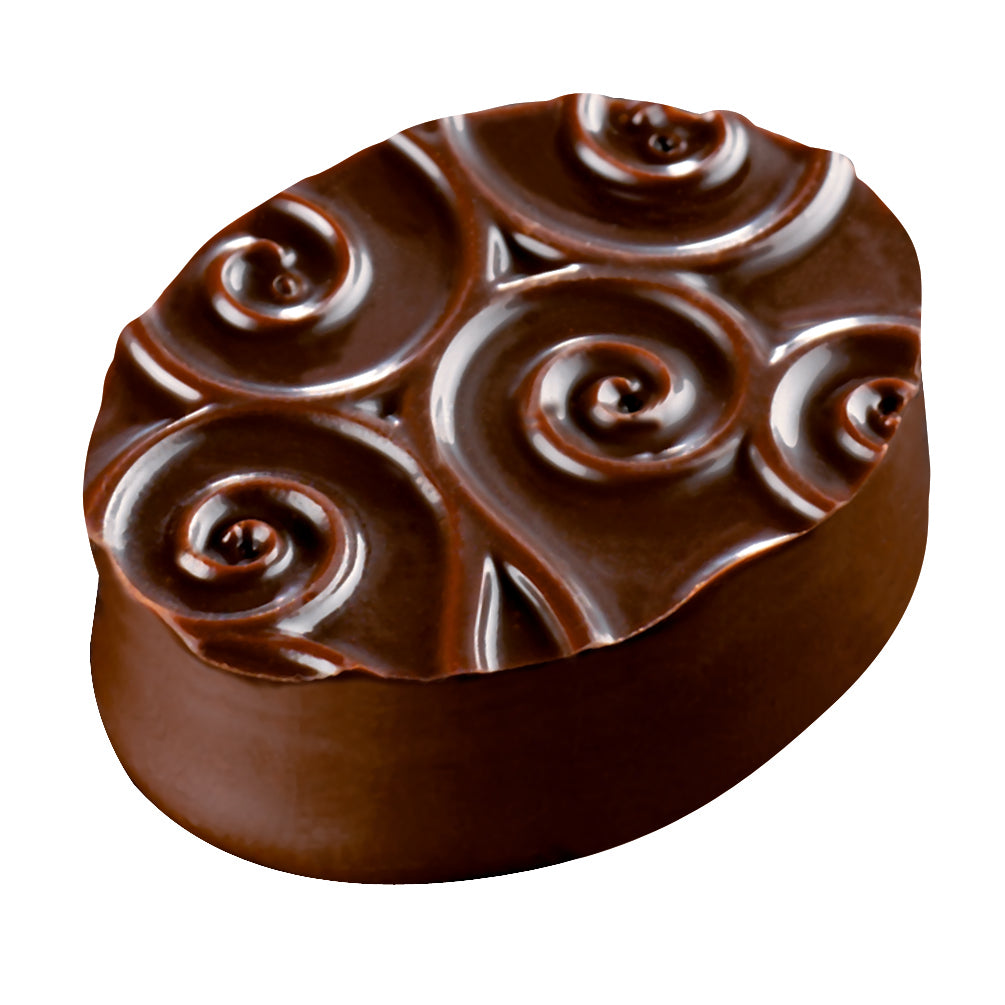Feuille de texture chocolat Arabesques 40 x 25 cm