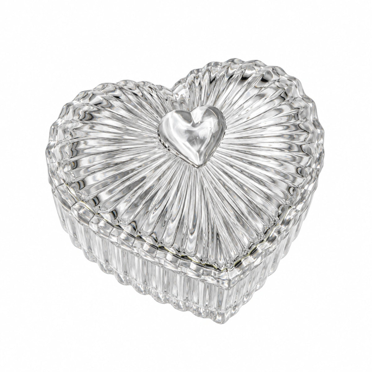Bonbonnière cœur Qalb transparente lot de 12