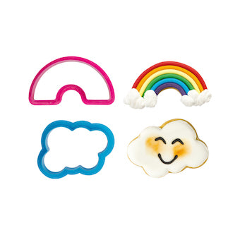Découpoirs arc-en-ciel et nuage x2 Decora