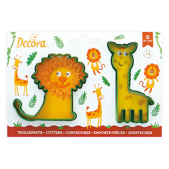 Découpoirs girafe et lion Decora