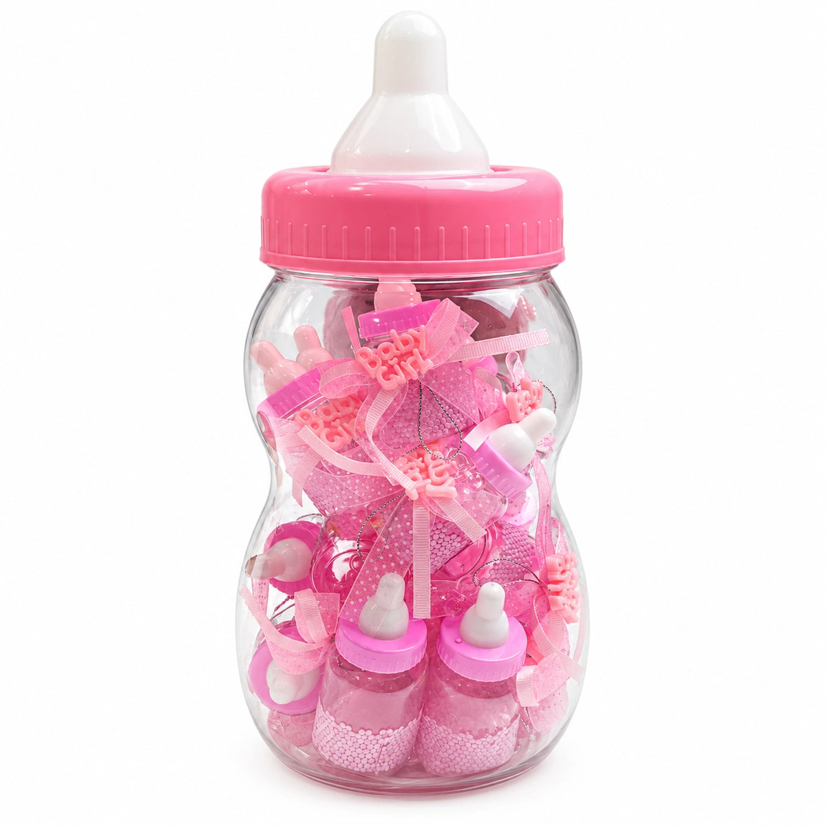 Biberon rose et mini biberons bonbonnières 6 ou 16 pièces