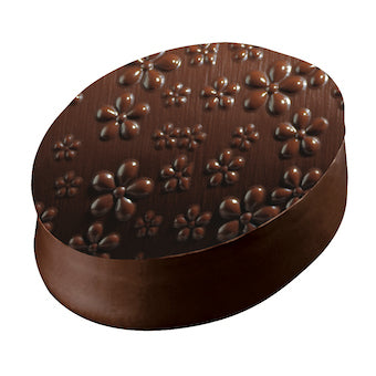 Feuille de texture chocolat Fleurettes 40 x 25 cm