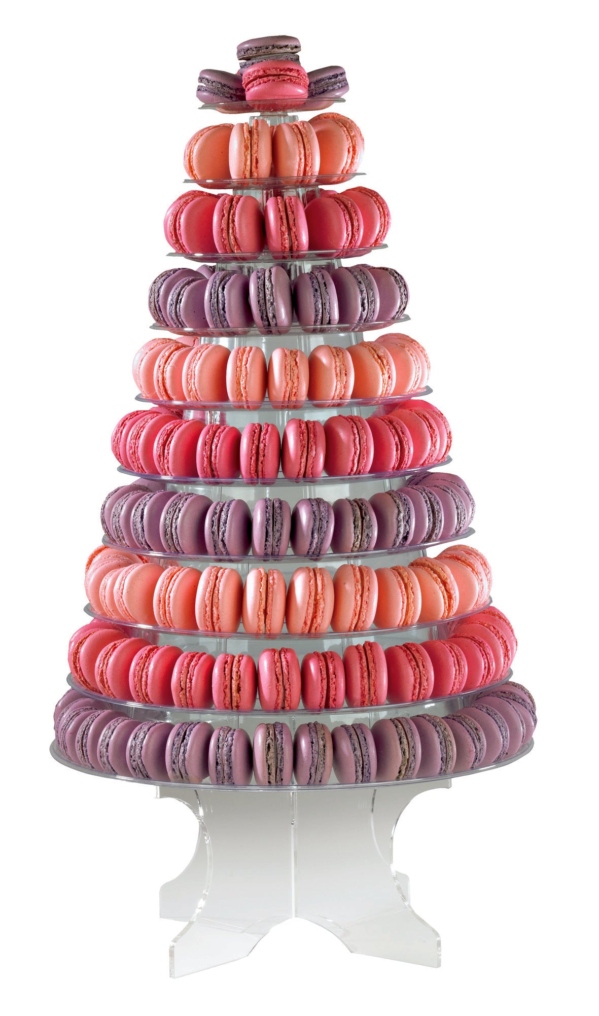 Pyramide à macarons transparente 10 plateaux Mallard Ferriere
