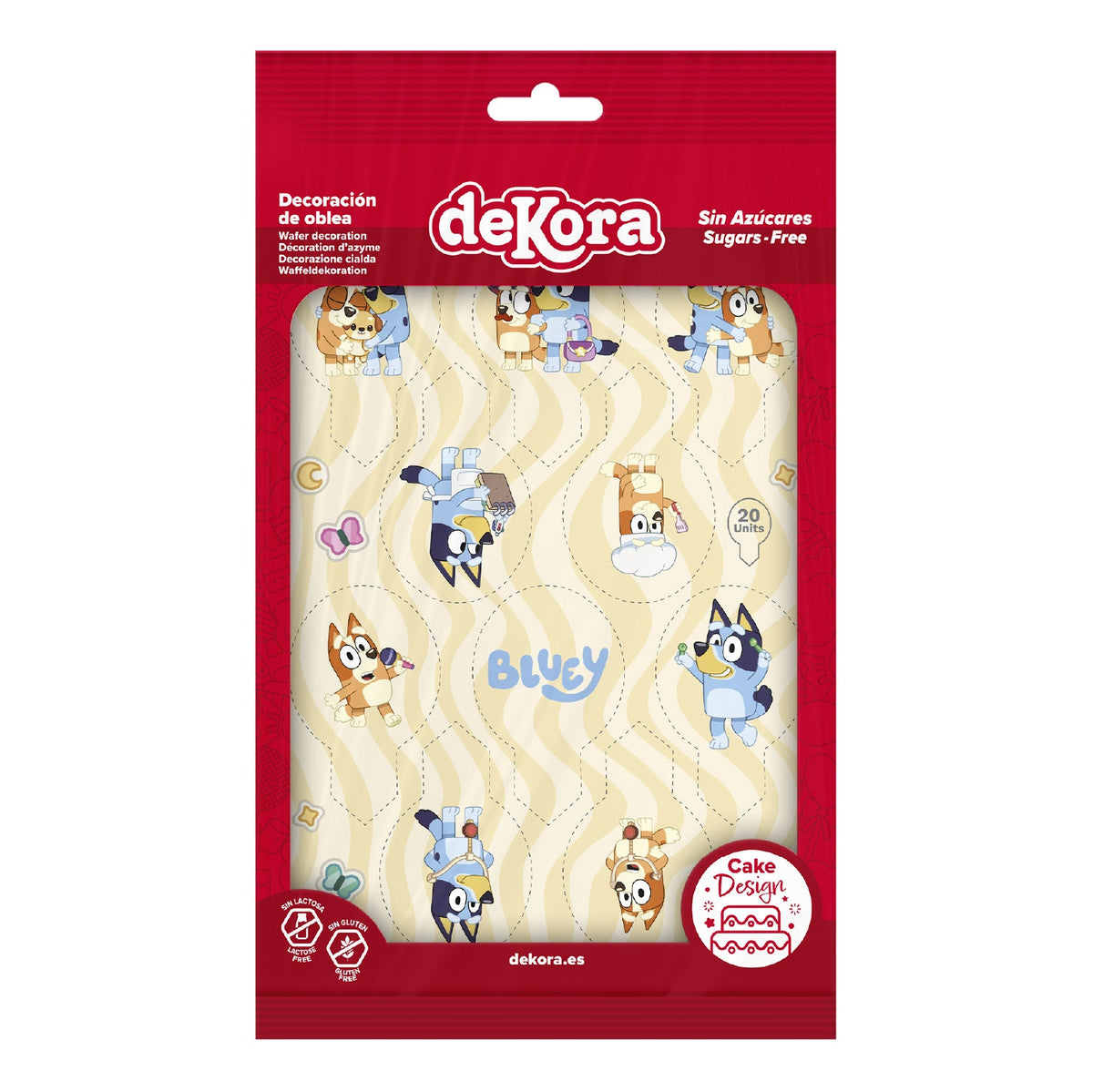 Décorations Comestibles Bluey en Azyme 6,5 cm Dekora x20