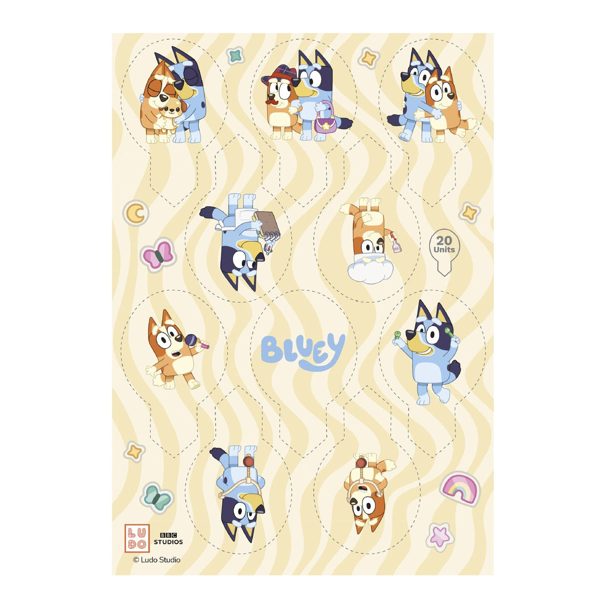 Décorations Comestibles Bluey en Azyme 6,5 cm Dekora x20