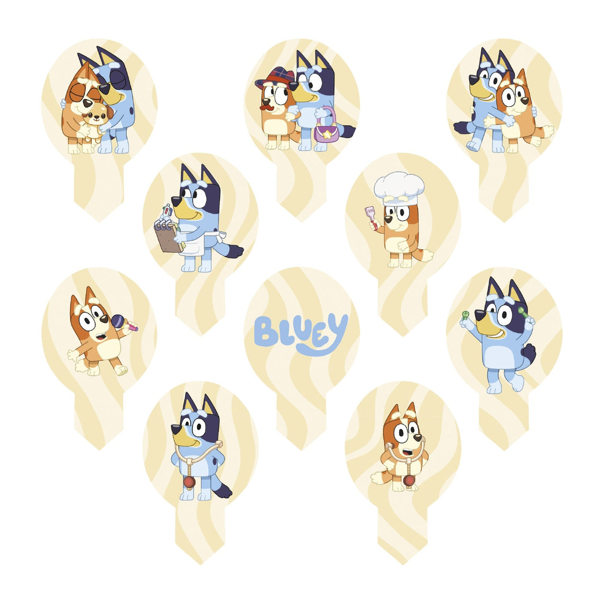 Décorations Comestibles Bluey en Azyme 6,5 cm Dekora x20