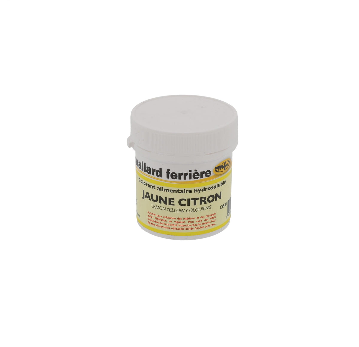 Colorant poudre jaune citron 20 g Mallard Ferriere