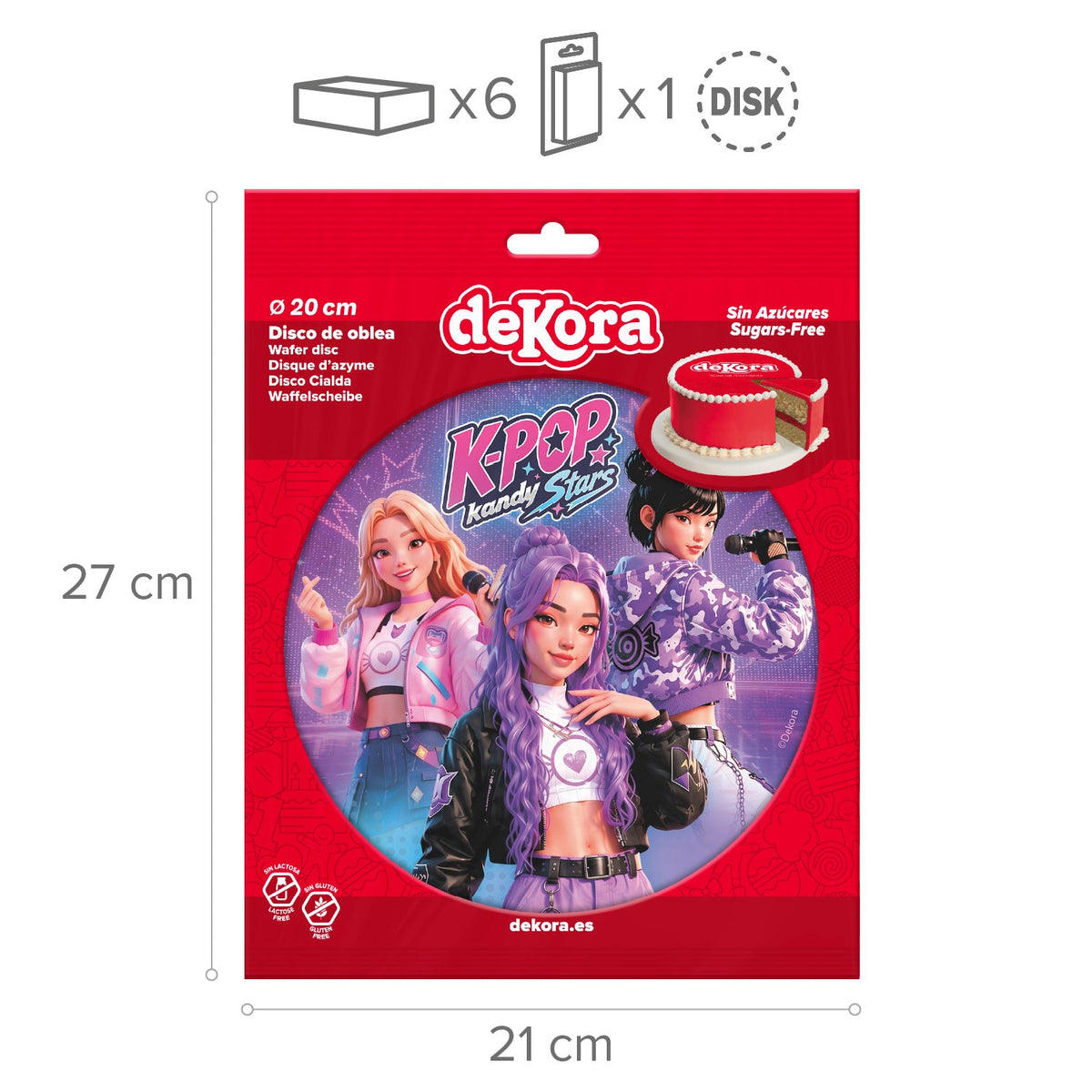 Disque Azyme K-Pop Kandy Stars Dekora Ø 20 cm