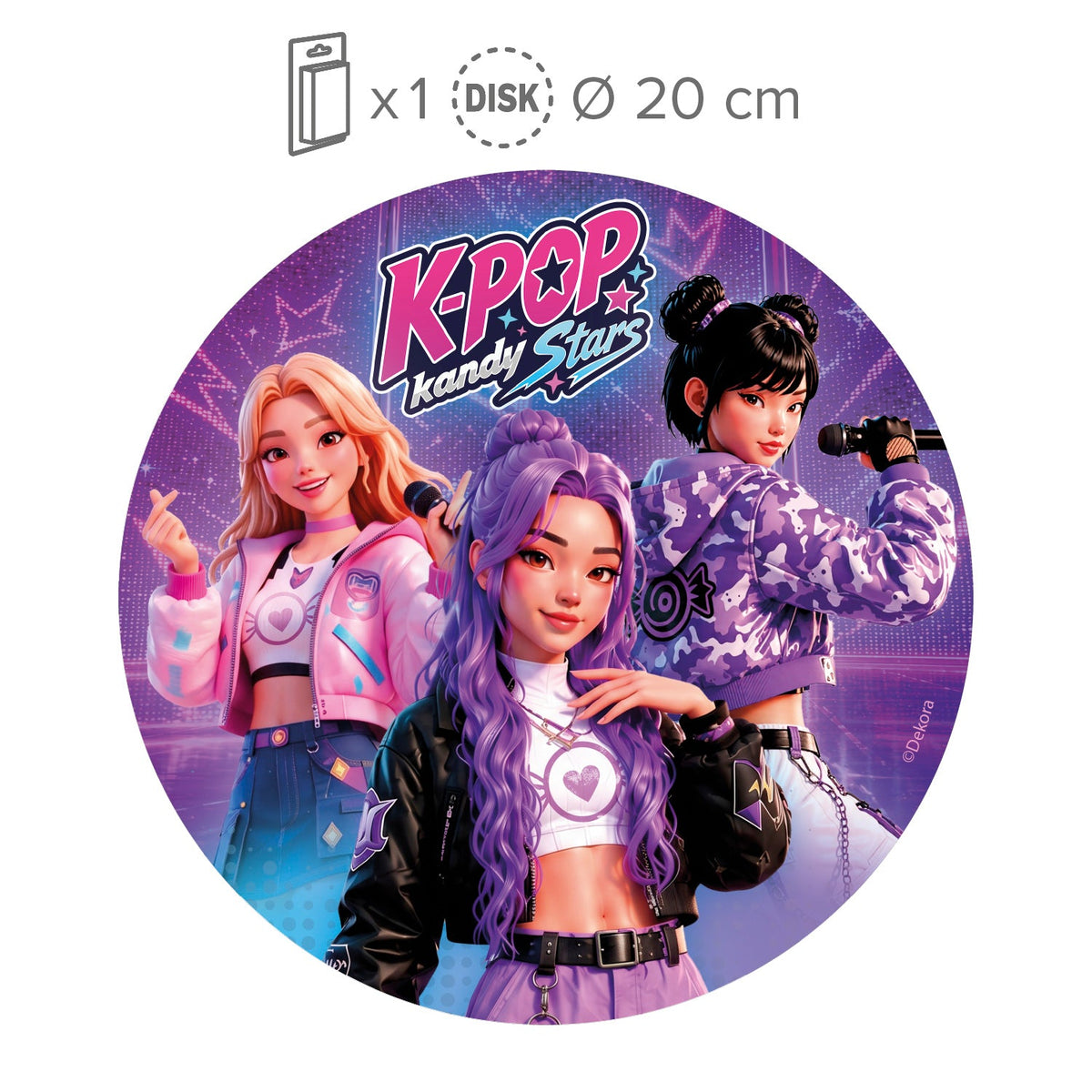 Disque Azyme K-Pop Kandy Stars Dekora Ø 20 cm