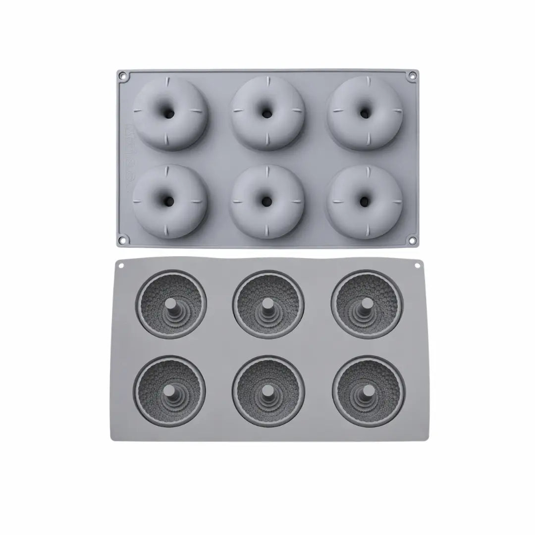 Moule silicone 6 empreintes donuts élégants
