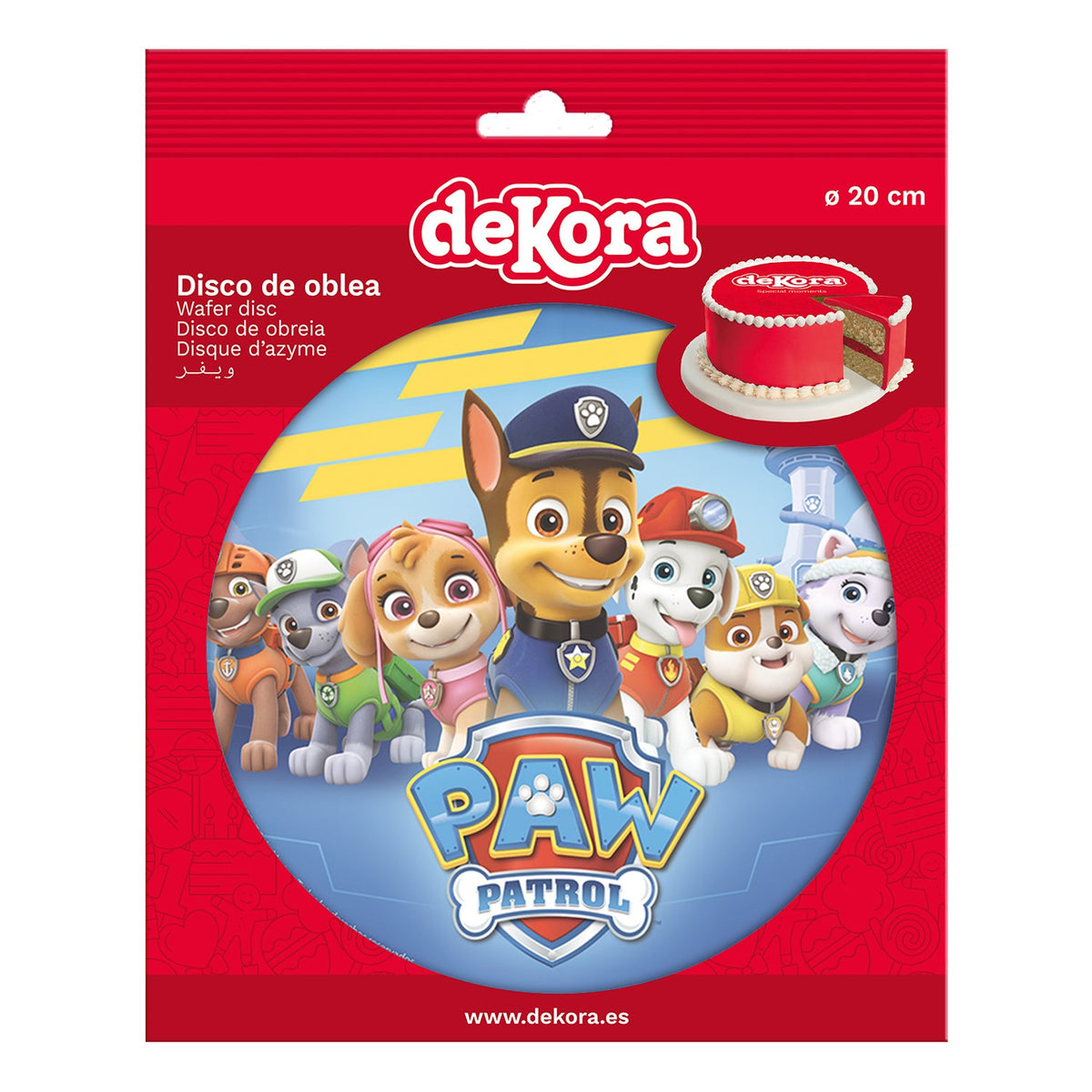 Disque Azyme Pat’ Patrouille Dekora Ø 20 cm