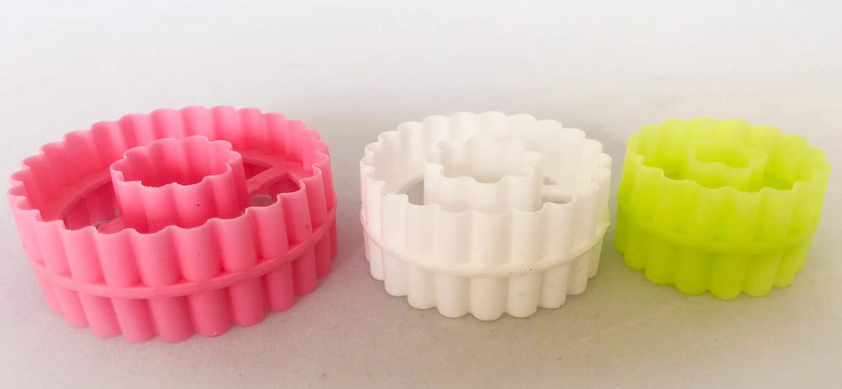 Découpoirs à sablés ronds double face lot de 3 tailles