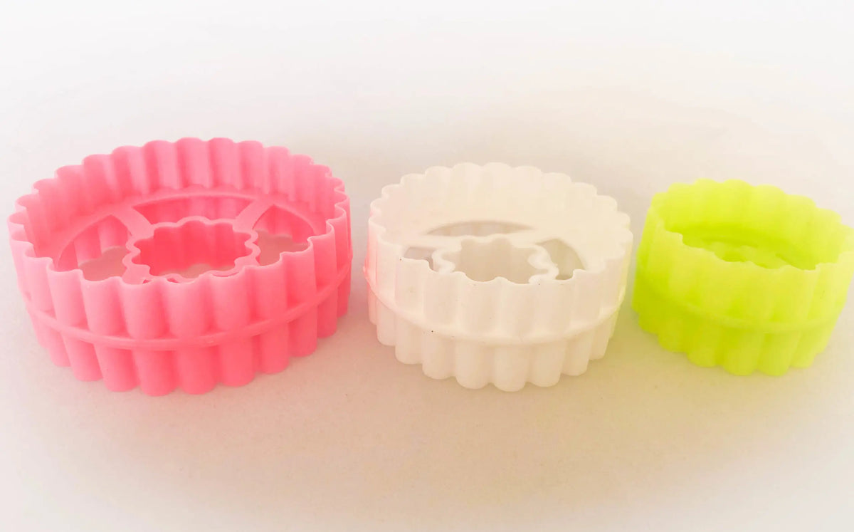 Découpoirs à sablés ronds double face lot de 3 tailles