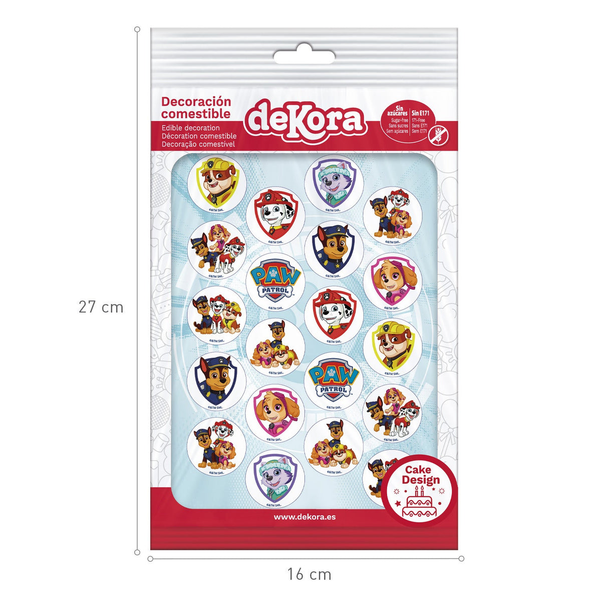 Mini Disques Comestibles Pat’ Patrouille Dekora Ø 3,4 cm x20