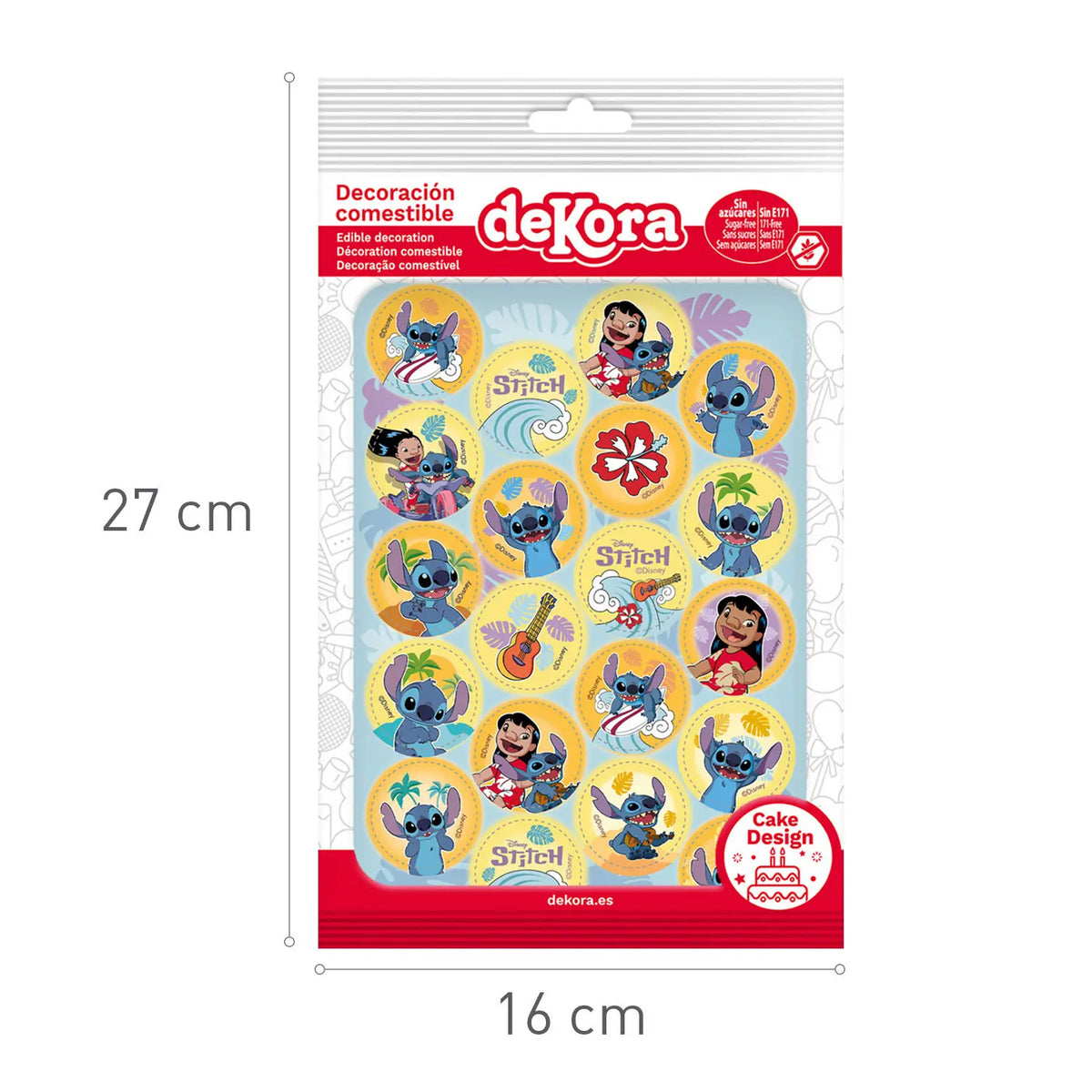 Mini disques comestibles Stitch 3,4 cm x20 Dekora