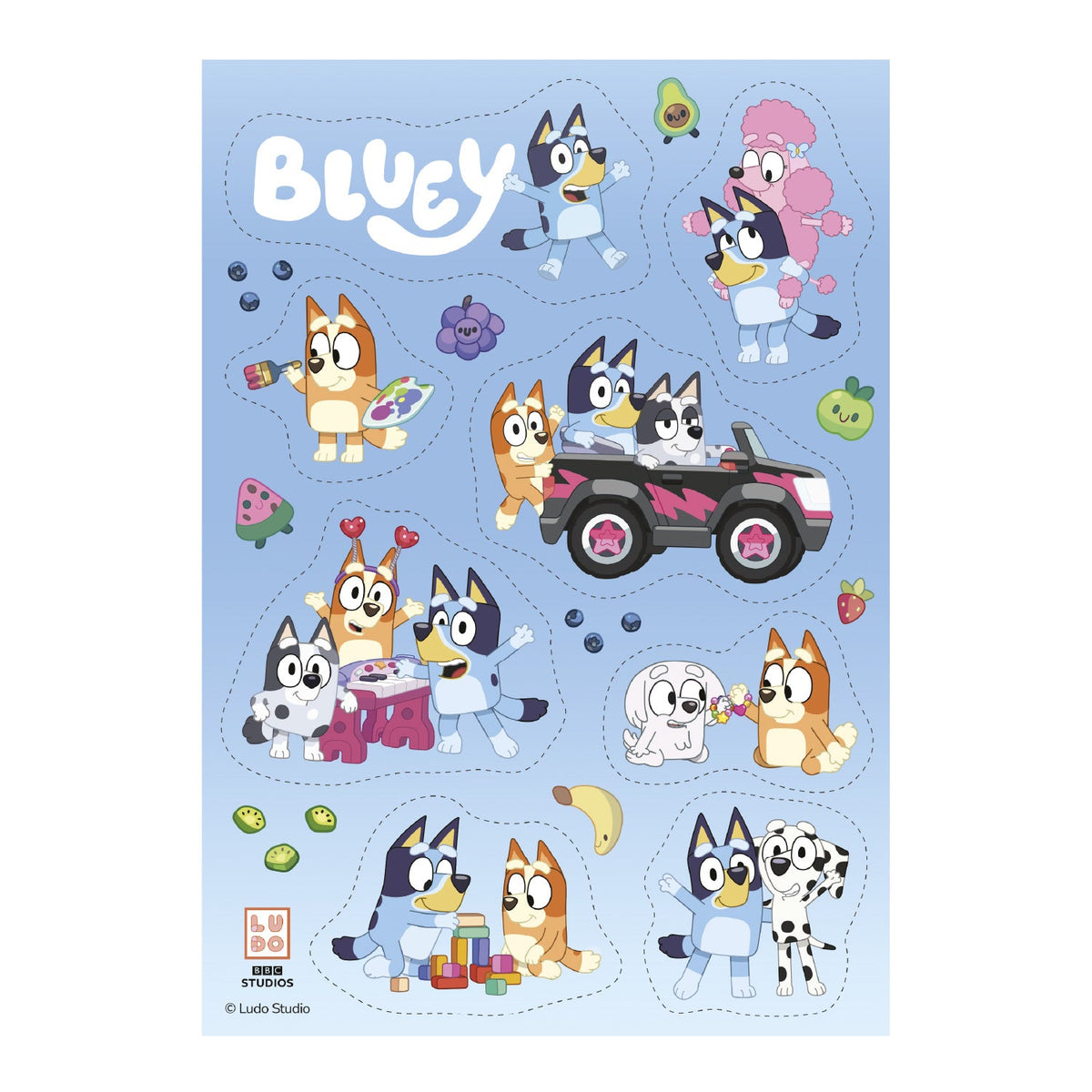 Décorations Comestibles Bluey et Bingo à Découper A5 – Dekora