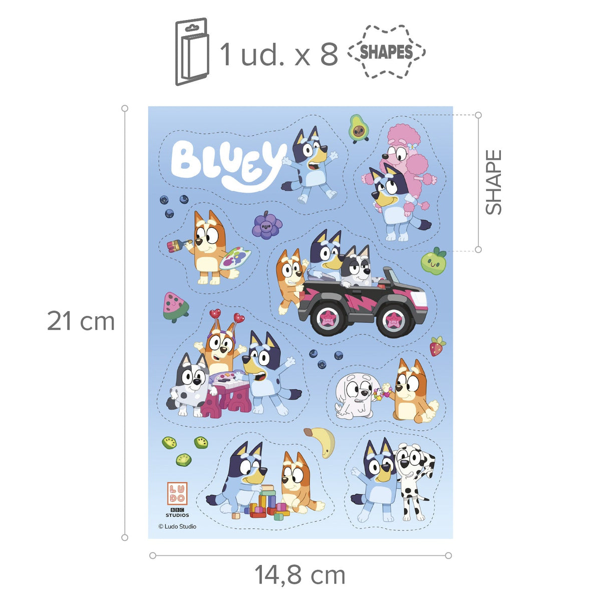 Décorations Comestibles Bluey et Bingo à Découper A5 – Dekora