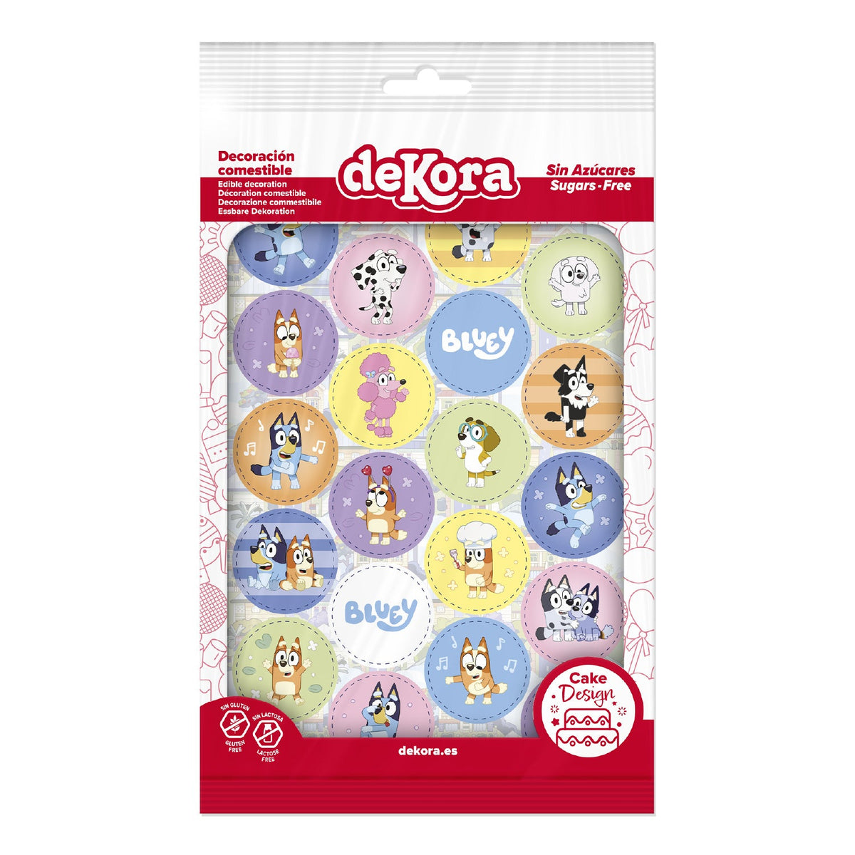 Mini Disques Comestibles Bluey et Bingo Dekora Ø 3,4 cm x20
