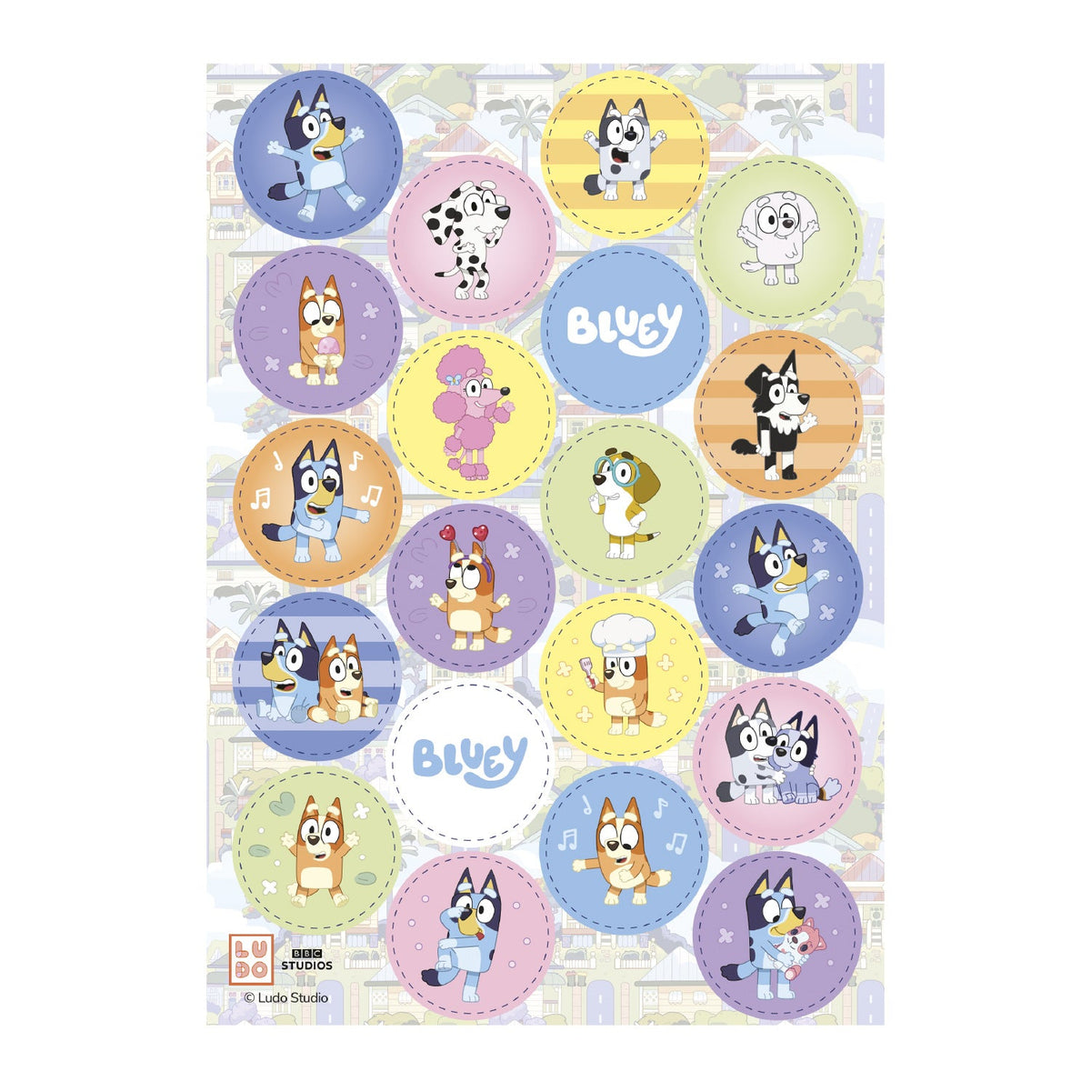 Mini Disques Comestibles Bluey et Bingo Dekora Ø 3,4 cm x20