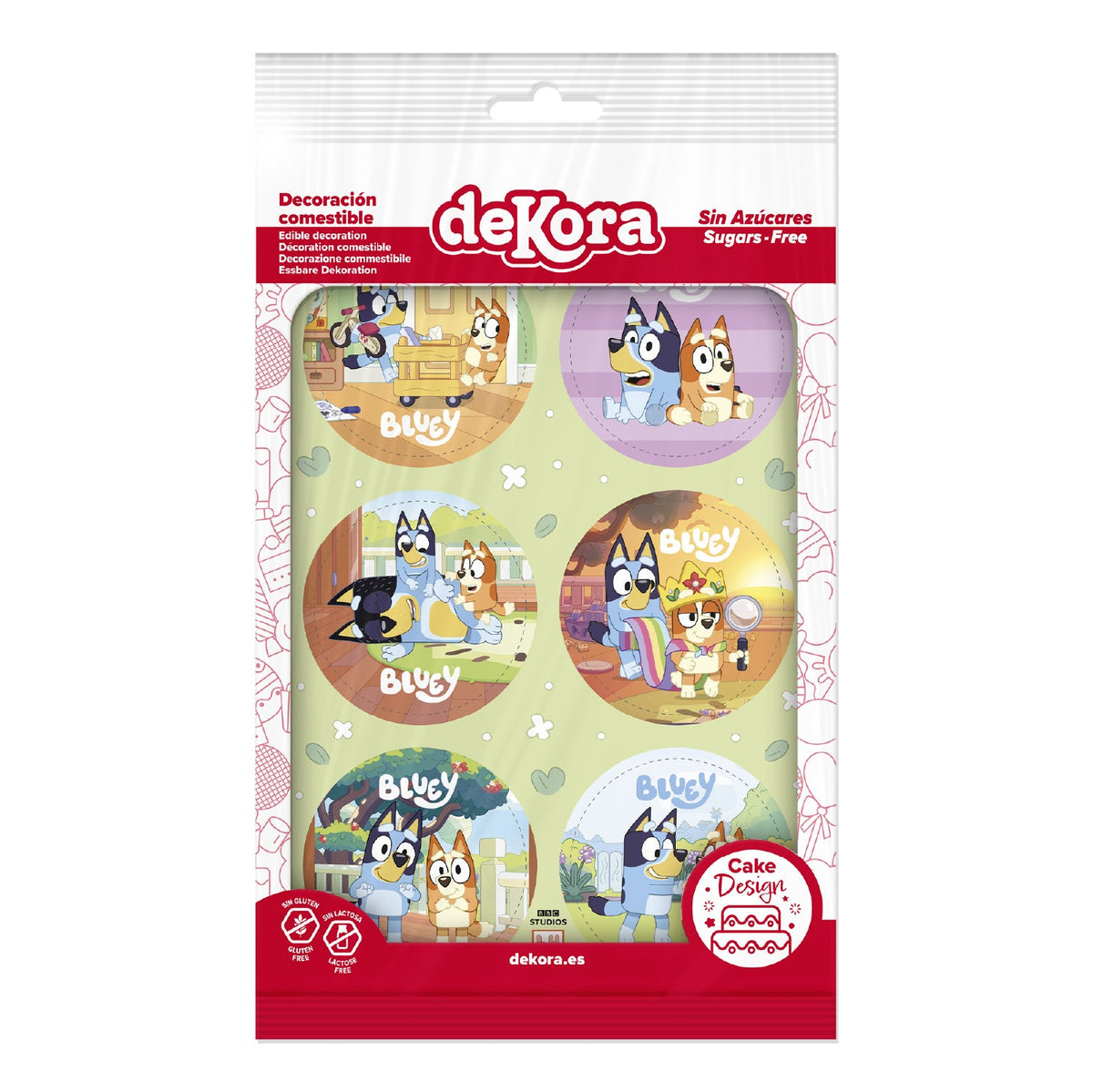 Mix Disques Comestibles Bluey et Bingo Dekora Ø 5,8 cm x6