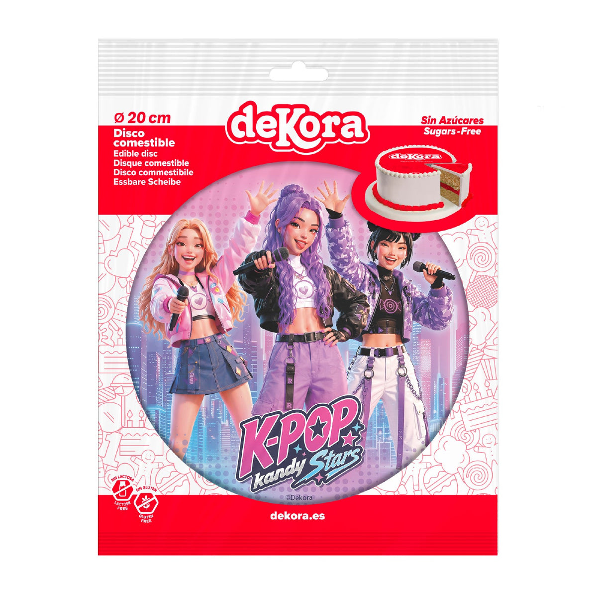 Disque Comestible K-Pop Kandy Stars Dekora Ø 20 cm