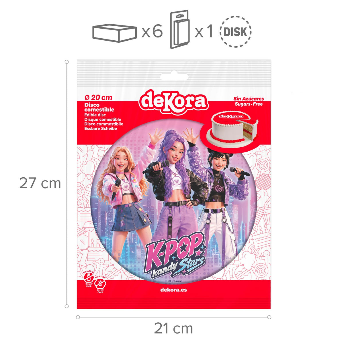 Disque Comestible K-Pop Kandy Stars Dekora Ø 20 cm