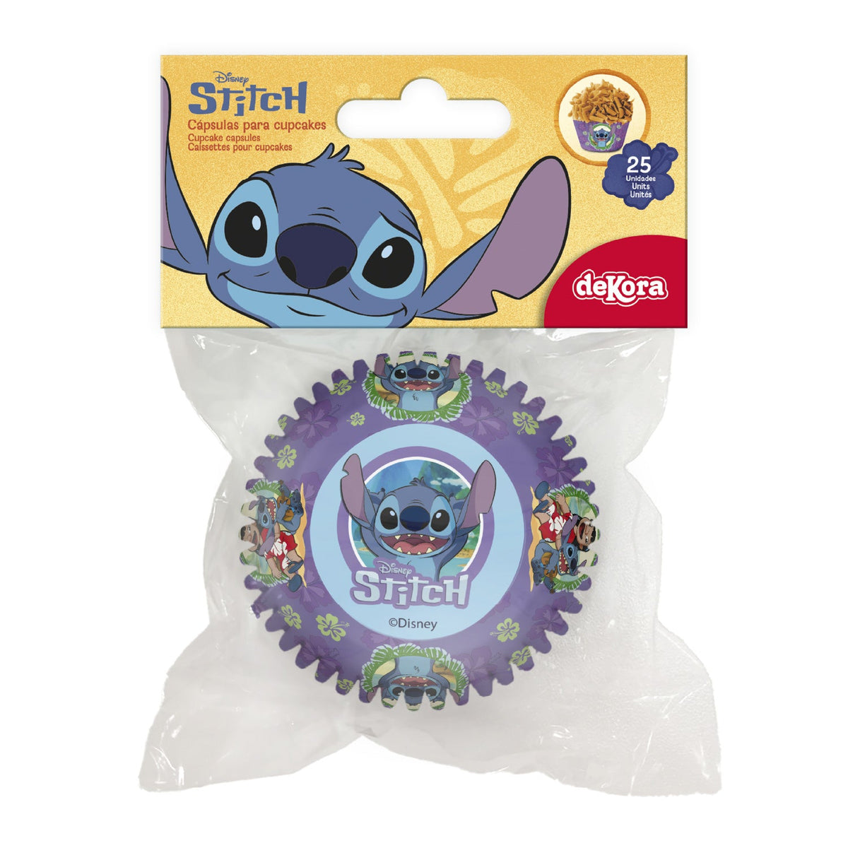 Caissettes Cupcakes Stitch Ø 5 cm – Dekora x25