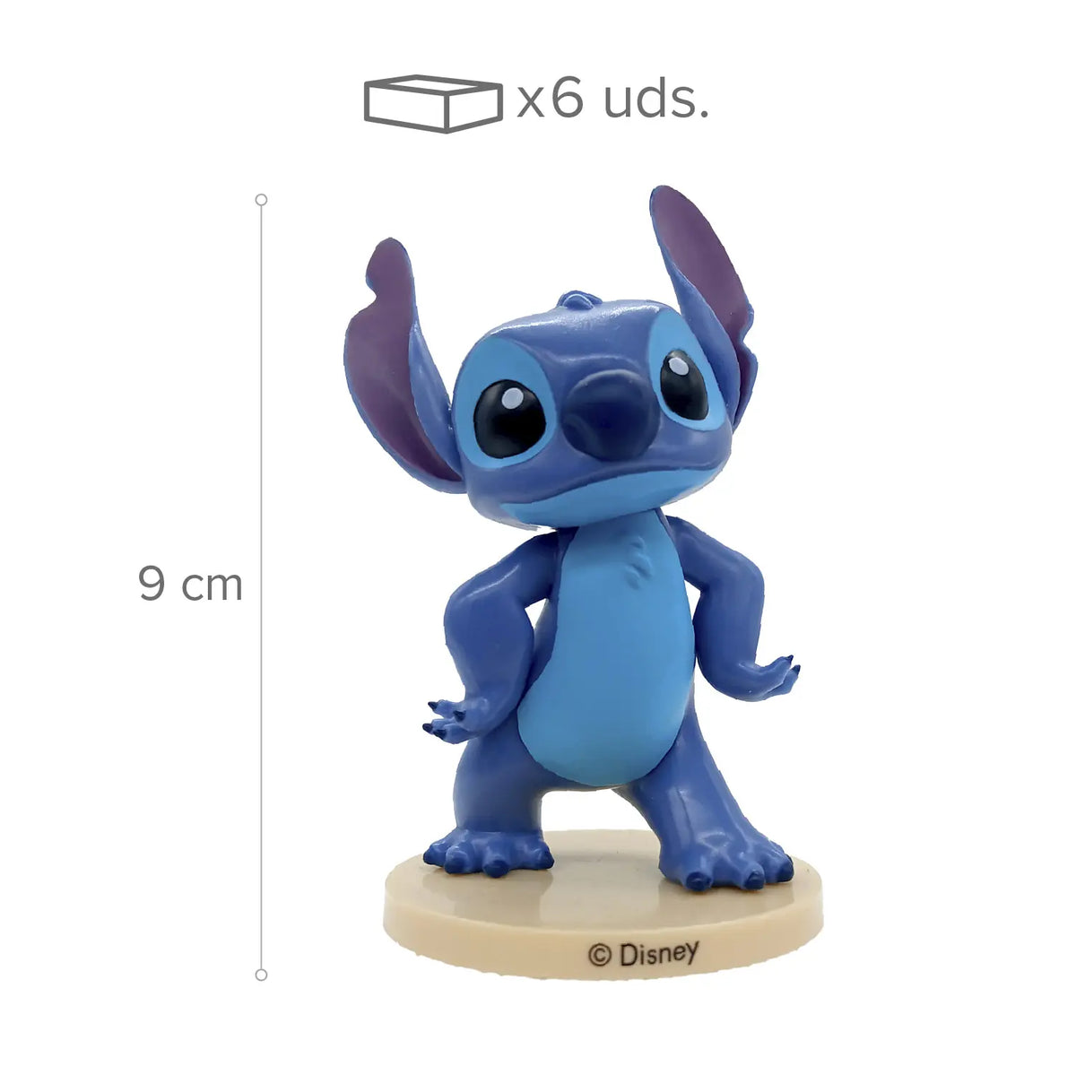 Figurine Stitch pour gâteau 9 cm en PVC Dekora