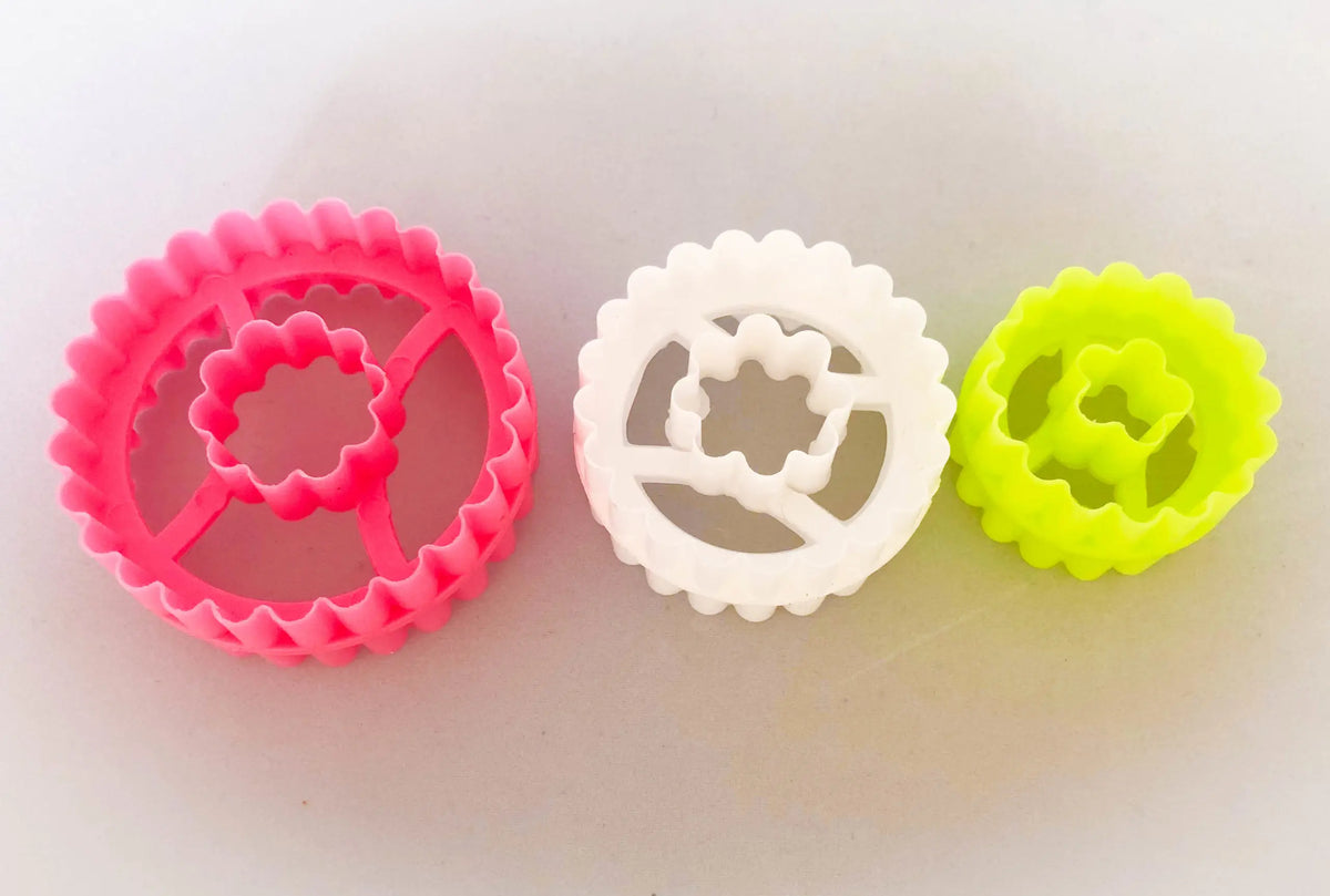 Découpoirs à sablés ronds double face lot de 3 tailles