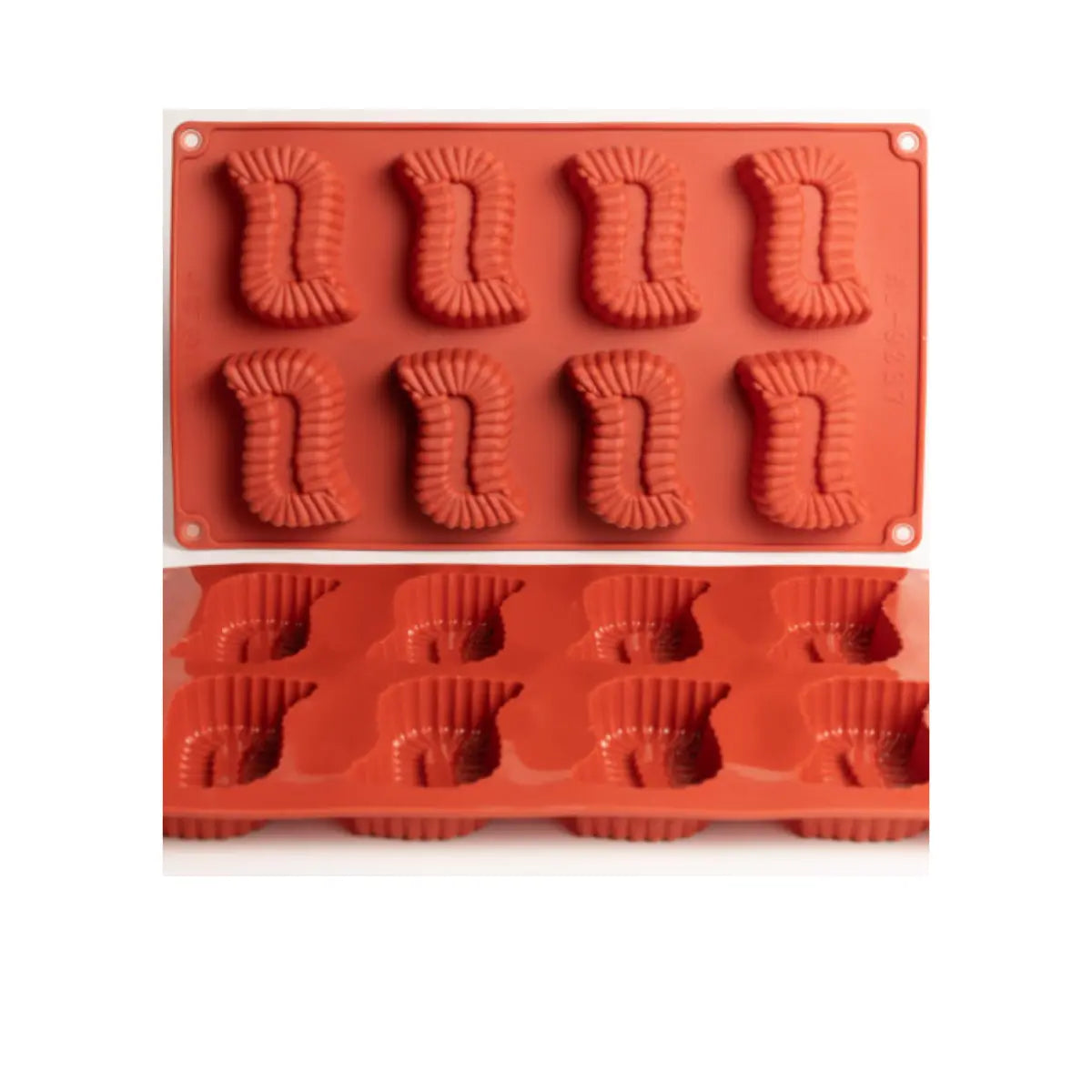 Moule silicone 8 rectangles à stries