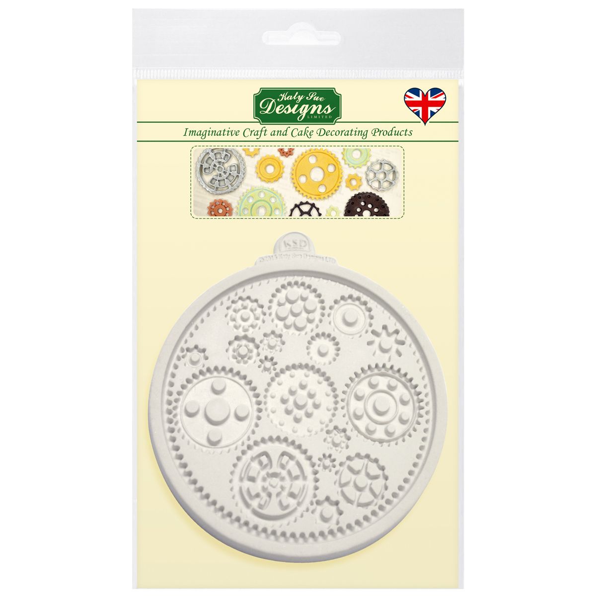 Moule de modelage silicone pignons et roues Katy Sue