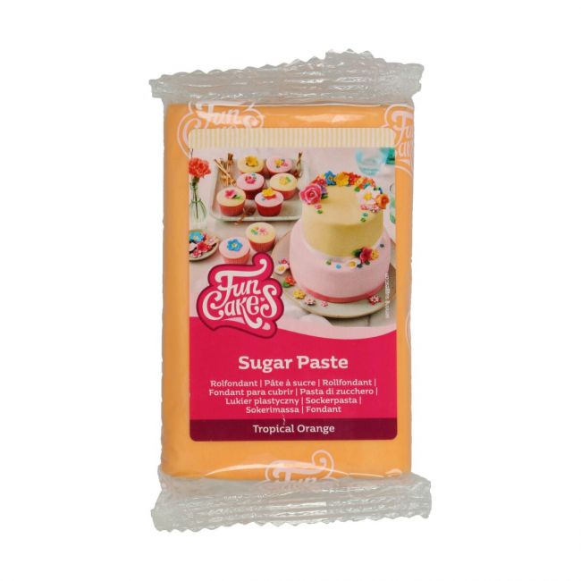 Pâte à sucre orange tropical 250 g FunCakes