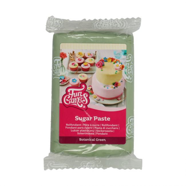 Pâte à sucre vert botanique 250 g FunCakes