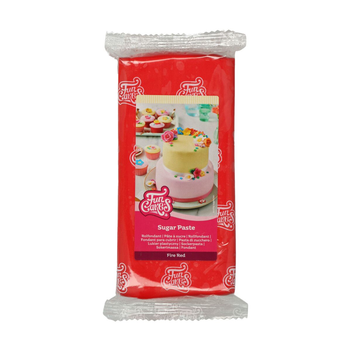 Pâte à sucre rouge 1 kg FunCakes