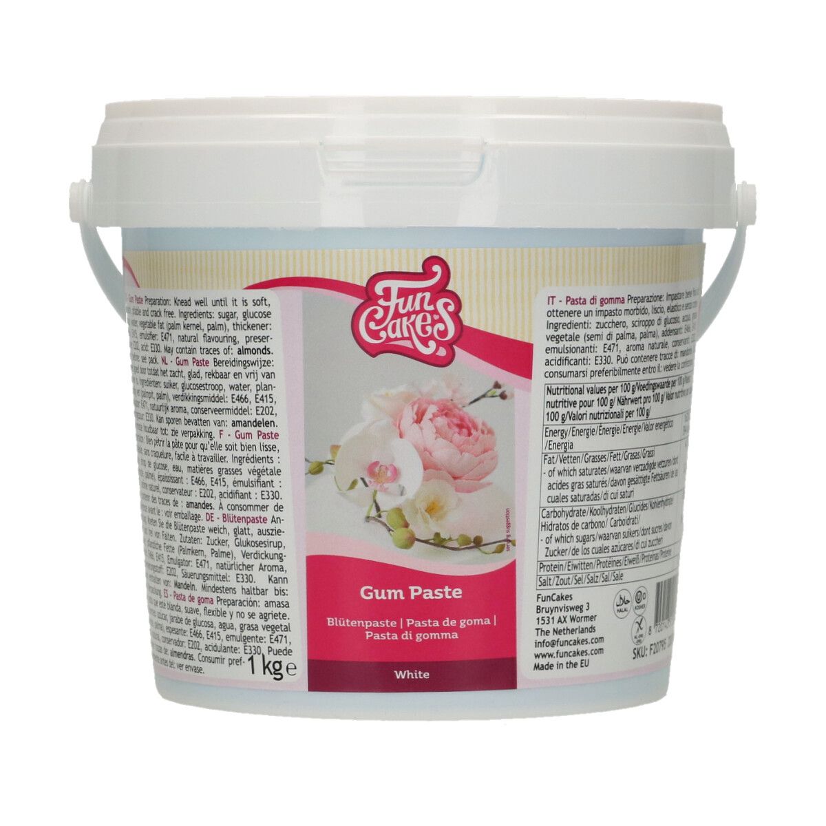 Gumpaste blanche 1 kg FunCakes