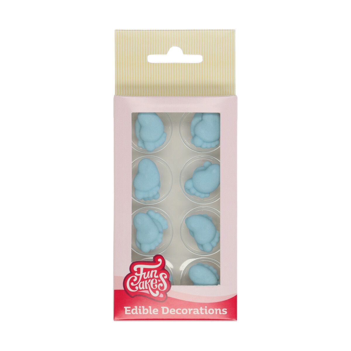 Décors en sucre pieds de bébé bleus x16 FunCakes