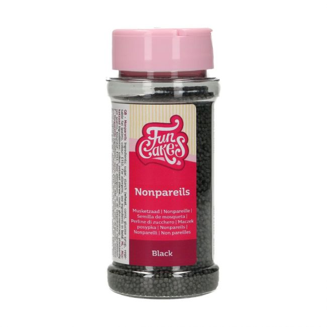 Nonpareils mini-billes en sucre noir FunCakes