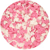 Coeurs en sucre Funcakes Blanc et Rose 60g