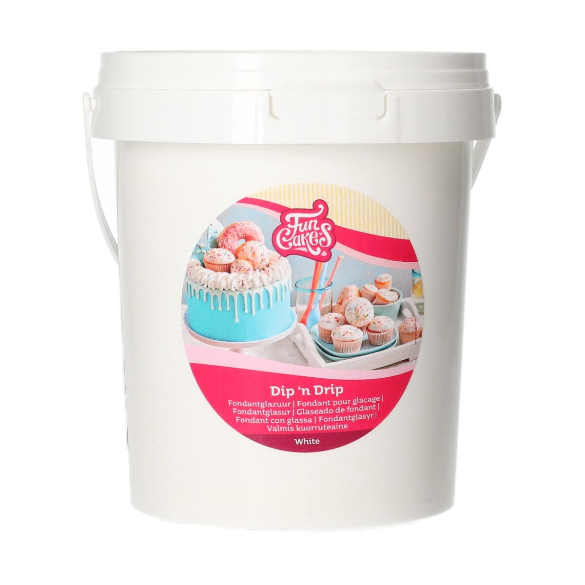 Fondant Dip'n Drip blanc 1 kg FunCakes