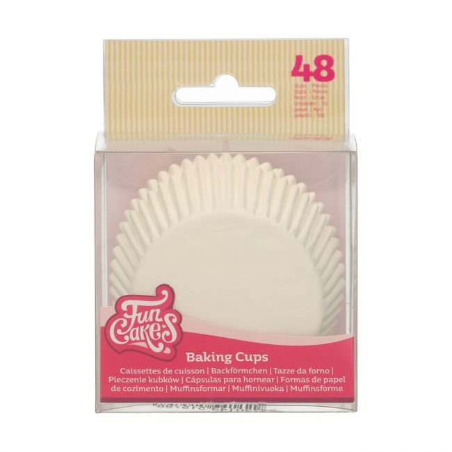 Caissettes à cupcakes blanches x48 FunCakes