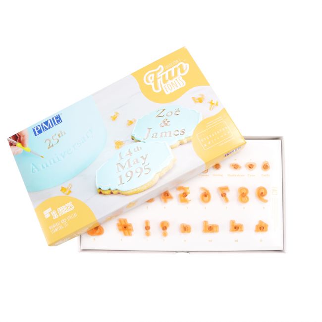 Tampons Fun Fonts chiffres et caractères spéciaux Collection 2 PME