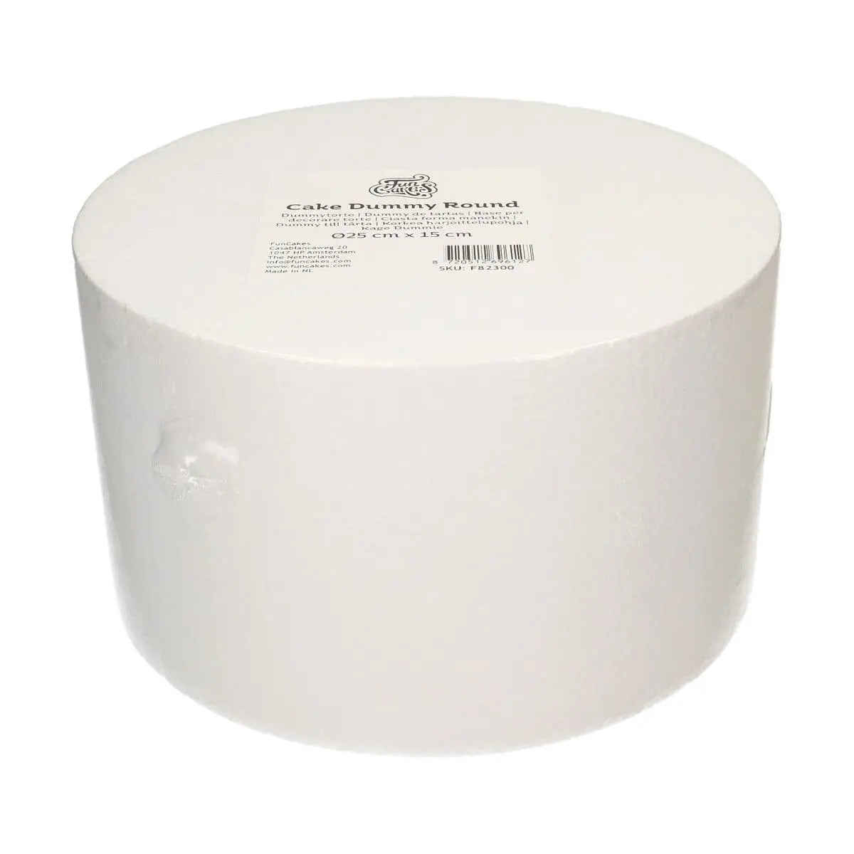 Dummy faux gâteau polystyrène rond hauteur 15 cm FunCakes