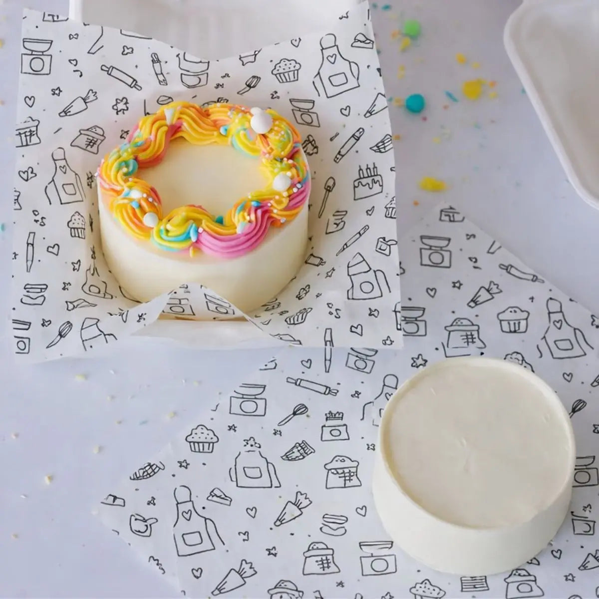 Feuilles de papier sulfurisé bento x50 Patisserie Fun
