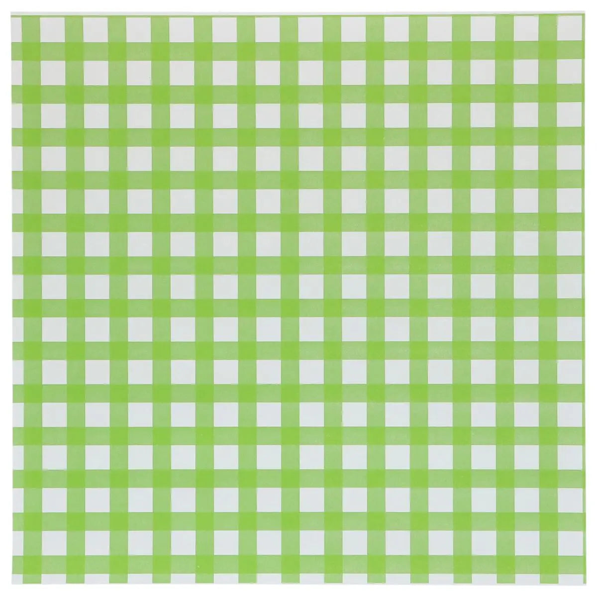 Feuilles de papier sulfurisé bento cake damier vert x50