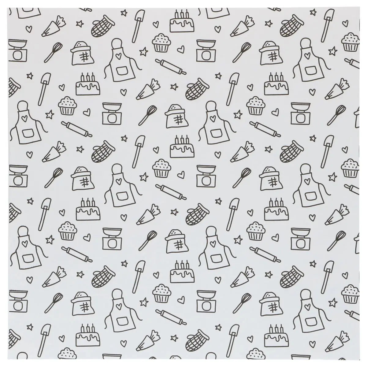 Feuilles de papier sulfurisé bento x50 Patisserie Fun