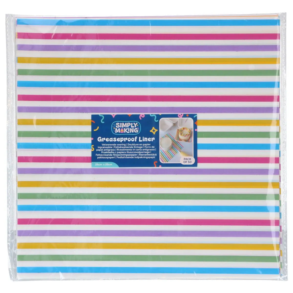 Feuilles de papier sulfurisé Bento Stripe x50