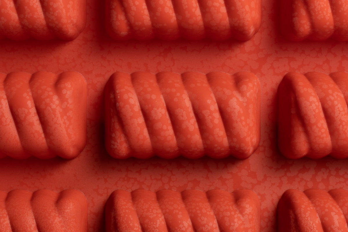 Moule silicone 12 rectangles striés