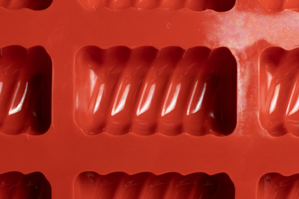 Moule silicone 12 rectangles striés