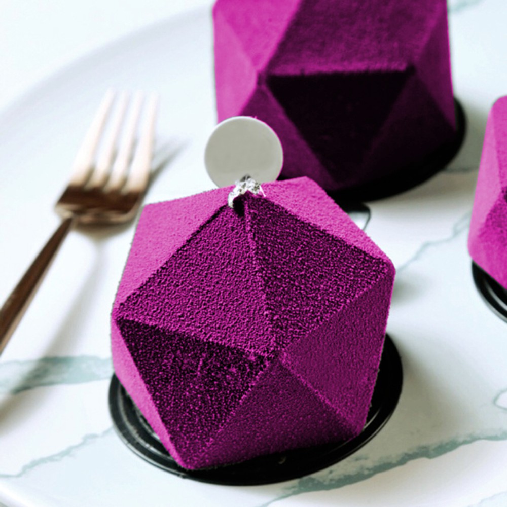 Moule silicone à entremets Diamant individuel